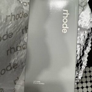 Rhode Lip Case in Gray with Espresso Lip Peptide